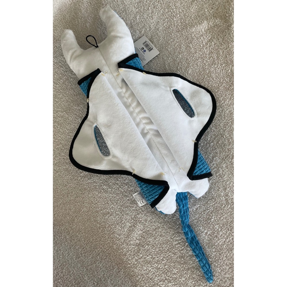SmartPetLove Tender-tuffs Extra Large Stingray Blue Corduroy Squeaky Dog Toy 28" - Picture 3 of 6